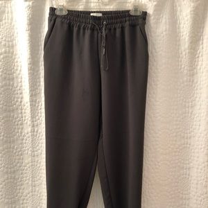 Grey crepe jogger pants